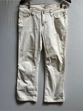 Abercrombie & Fitch Vintage Y2K White Denim Jeans Double Button Low Rise Sz 6 33